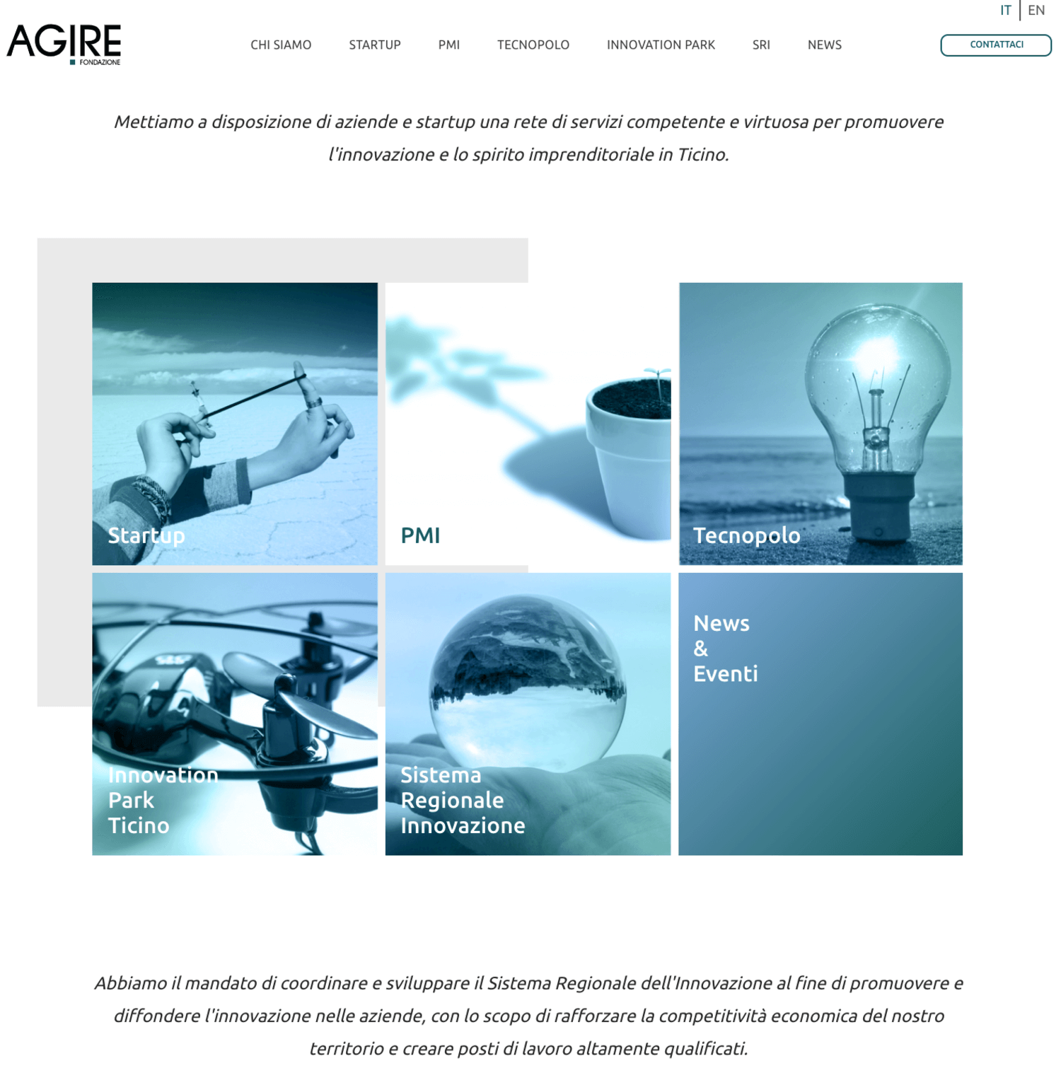La Fondazione Agire rinnova la sua immagine e lancia un nuovo sito internet con funzionalità accresciute