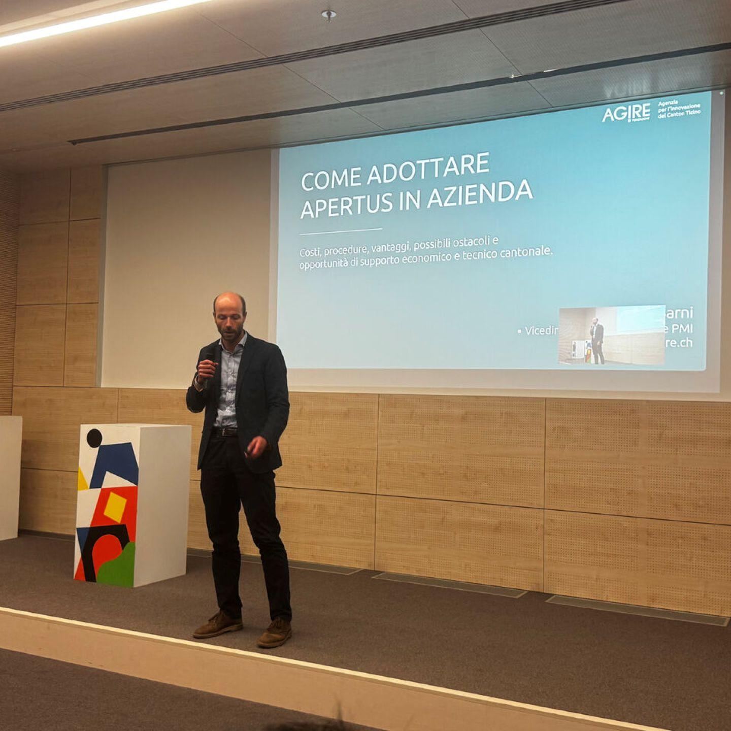 Andrea Barni presenta Apertus ad AI Salon